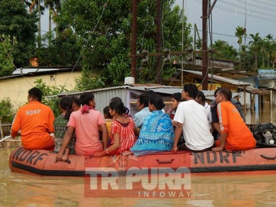 Tripura Flooding : Modi Govtâ€™s prompt action engage Central Forces, Army in rescue operation, CM Biplab Deb undertakes aerial survey, Opposition Leader â€˜Comradeâ€™ Manik hides under A/C luxury 